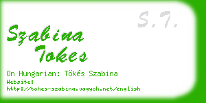 szabina tokes business card