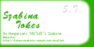 szabina tokes business card